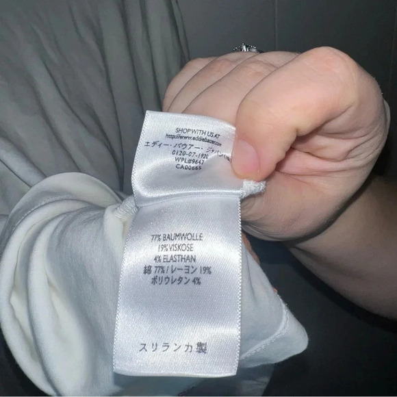 Mens Eddie Bauer 1/4 White Zip Up size XXL - Picture 4 of 4